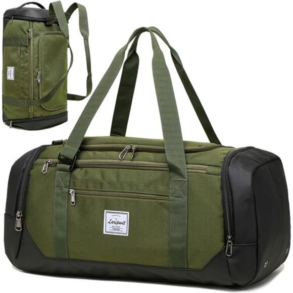 Travel Duffle Bag for men 40L Green - Picture 1 of 6